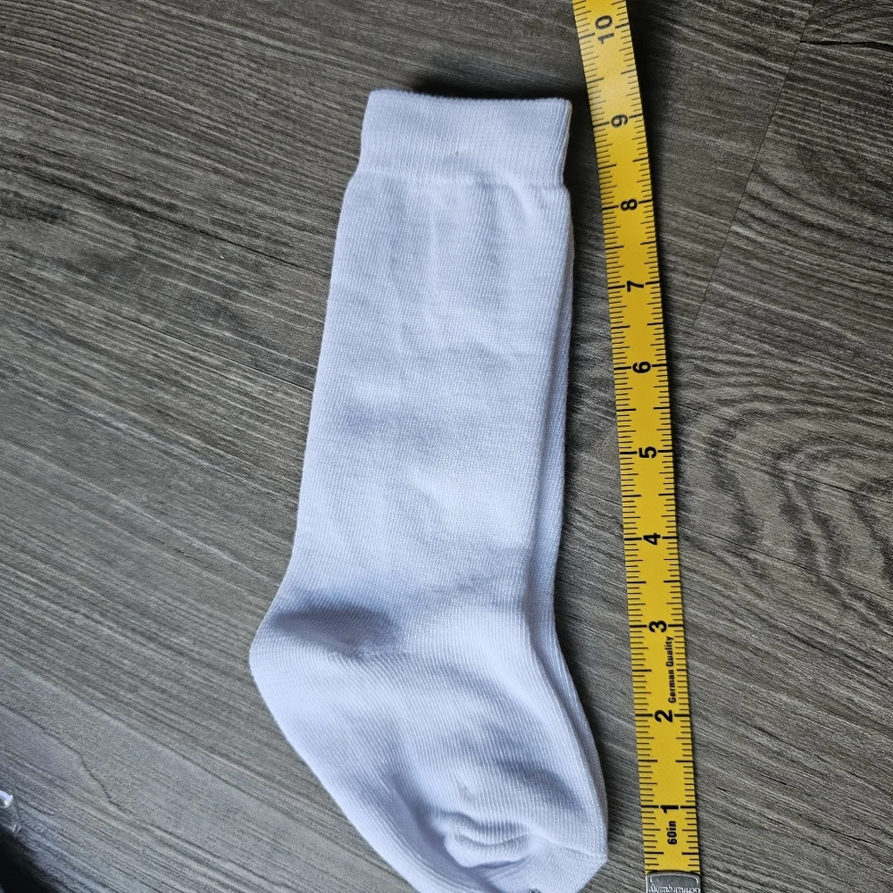 2 pairs of toddler white crew socks